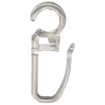 12 agrafes plastique doubles maxi plis pour Ø28 et Ø35 cristal - MOBOIS