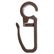 12 agrafes plastique doubles maxi plis pour Ø28 et Ø35 noyer - MOBOIS