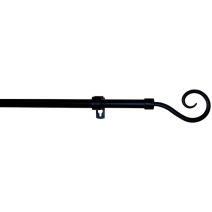 Kit tringle à rideaux - métal - Ø 16 - L 1.80 m noir - MOBOIS