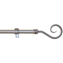 Kit Tringle à Rideaux - Métal - Ø 16 - L 1.80 m - gris argent MOBOIS