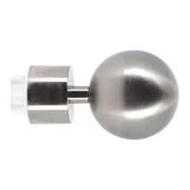 2 Embouts métal Ø28mm Boule Easy Fix Chrome - MOBOIS