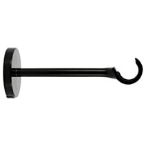 2 supports Noir Brillant métal Ø20mm 120mm