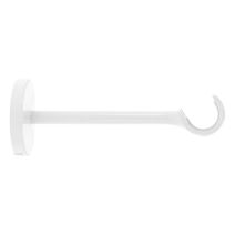 2 supports Blanc Brillant métal Ø20mm 120mm 