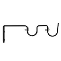 2 supports Noir Brillant Ø20mm 80/130mm