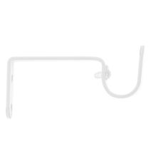 2 supports Blanc Brillant métal Ø20mm 80mm 