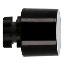 2 embouts Bouchon Noir Brillant métal Ø20mm