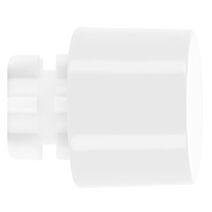 2 embouts Bouchon Blanc Brillant métal Ø20mm