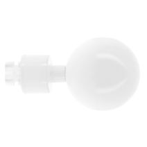 2 embouts Boule Blanc Brillant métal Ø20mm 