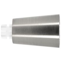 2 embouts Pommeau Chrome métal Ø20mm 
