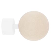 Embout Bois/métal Ø28mm Sphere A Visser Erable/Blanc mat - MOBOIS