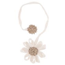 Embrasse pétales aimantée beige 48cm