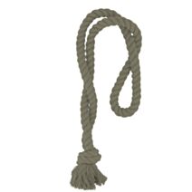 Embrasse corde à franges à nouer vert kaki 51cm