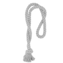 Embrasse corde à franges à nouer gris perle 51cm