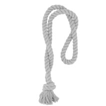 Embrasse corde à franges à nouer gris perle 51cm