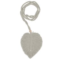Embrasse feuille à nouer vert olive 66cm
