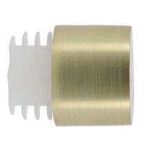 2 Embouts métal Ø28mm Bouchon Doré Mat