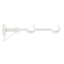 Support métal Ø28mm Double 115-215mm 150-250mm Blanc Mat