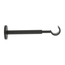 Support métal Ø28mm Ouvert 195-300mm Noir Mat
