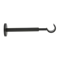 Support métal Ø28mm Ouvert 195-300mm Noir Mat