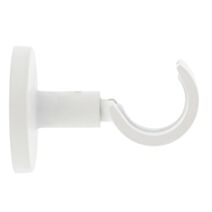 Support métal Ø28mm 60mm Blanc Mat