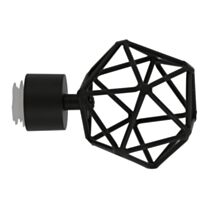 Embout déco métal forme géométriqe filaire Ø28mm Easy Fix - MOBOIS