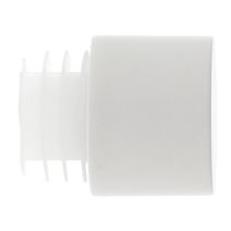 2 Embouts métal Ø28mm Bouchon Blanc Mat
