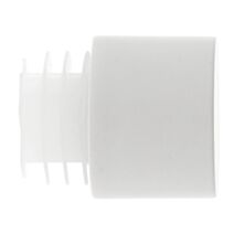 2 Embouts métal Ø28mm Bouchon Blanc Mat