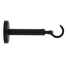Support métal Ø20mm Ouvert 110-150mm Noir Mat