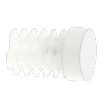 2 Embouts métal Ø20mm Fermium Blanc Mat