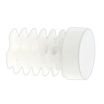 2 Embouts métal Ø20mm Fermium Blanc Mat