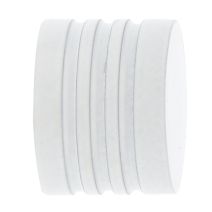 2 Embouts métal Ø20mm Minium Blanc Mat