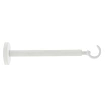 Support métal Ø20mm Ouvert 190-300mm Blanc Mat