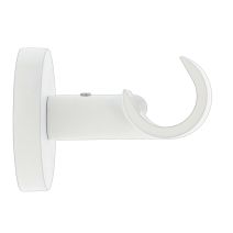 Support métal Ø20mm Ouvert 50mm Blanc Mat
