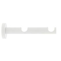 Support métal Ø20mm Tige Double 65/145mm Blanc Mat