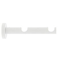 Support métal Ø20mm Tige Double 65/145mm Blanc Mat