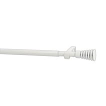 Kit barre à rideau métal extensible 1m20-2m10 Ø19/16mm blanc mat - MOBOIS