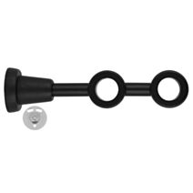 Support bois diamètre 28mm double fixe 130/200mm noir mat - MOBOIS