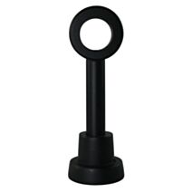 Support de barre à rideau en bois fermé Ø28 extensible de 85 à 130 mm noir mat - MOBOIS