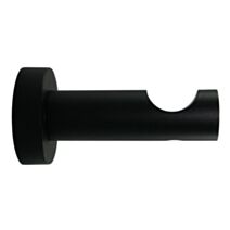 Support de barre à rideau en bois ouvert tige Ø28 80 mm noir mat - MOBOIS