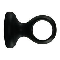 Support de barre à rideau en bois monobloc court Ø28 50 mm noir mat - MOBOIS