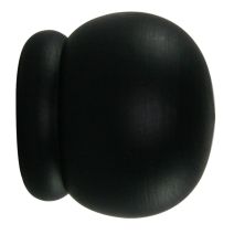 2 Embouts anglais bois Ø28mm noir mat