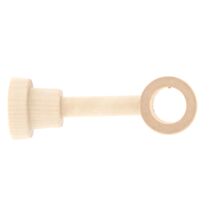 Support de barre à rideau en bois œil fermé Ø28 extensible de 85 à 130 mm coloris érable - MOBOIS