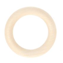 10 anneaux bois Ø56 pour tringle Ø28 érable