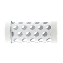 1 embout métal cylindre ajouré à emboîter Ø28 blanc mat