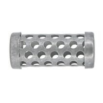 1 embout métal cylindre ajouré à emboîter Ø28 gris zingué