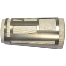 1 embout pommeau bois/métal  Ø28 chêne blanchi