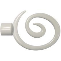1 embout métal escargot Ø20 blanc brillant