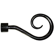 1 embout métal crosse Ø20 noir argenté