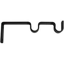 2 supports métal ouverts Ø16 double 80-140mm noir