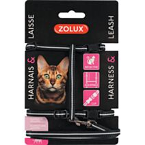 Kit sellerie pour chat avec harnais réglable et laisse 1m20 Noir